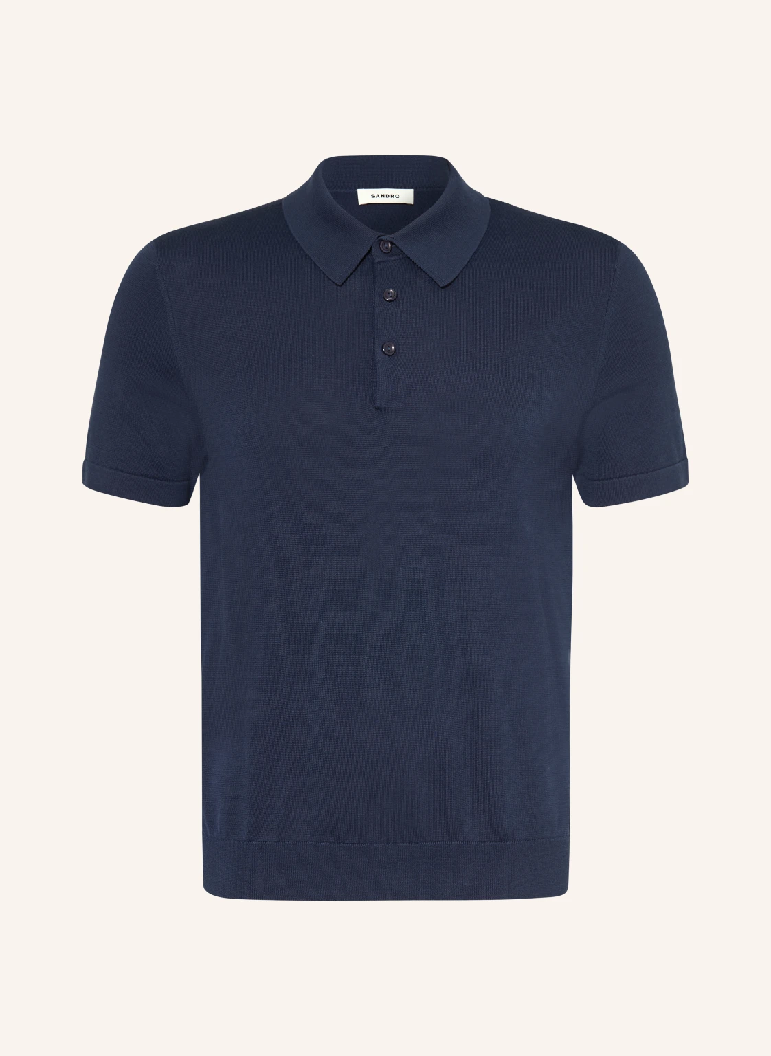 SANDRO Strick-Poloshirt mit Seide
