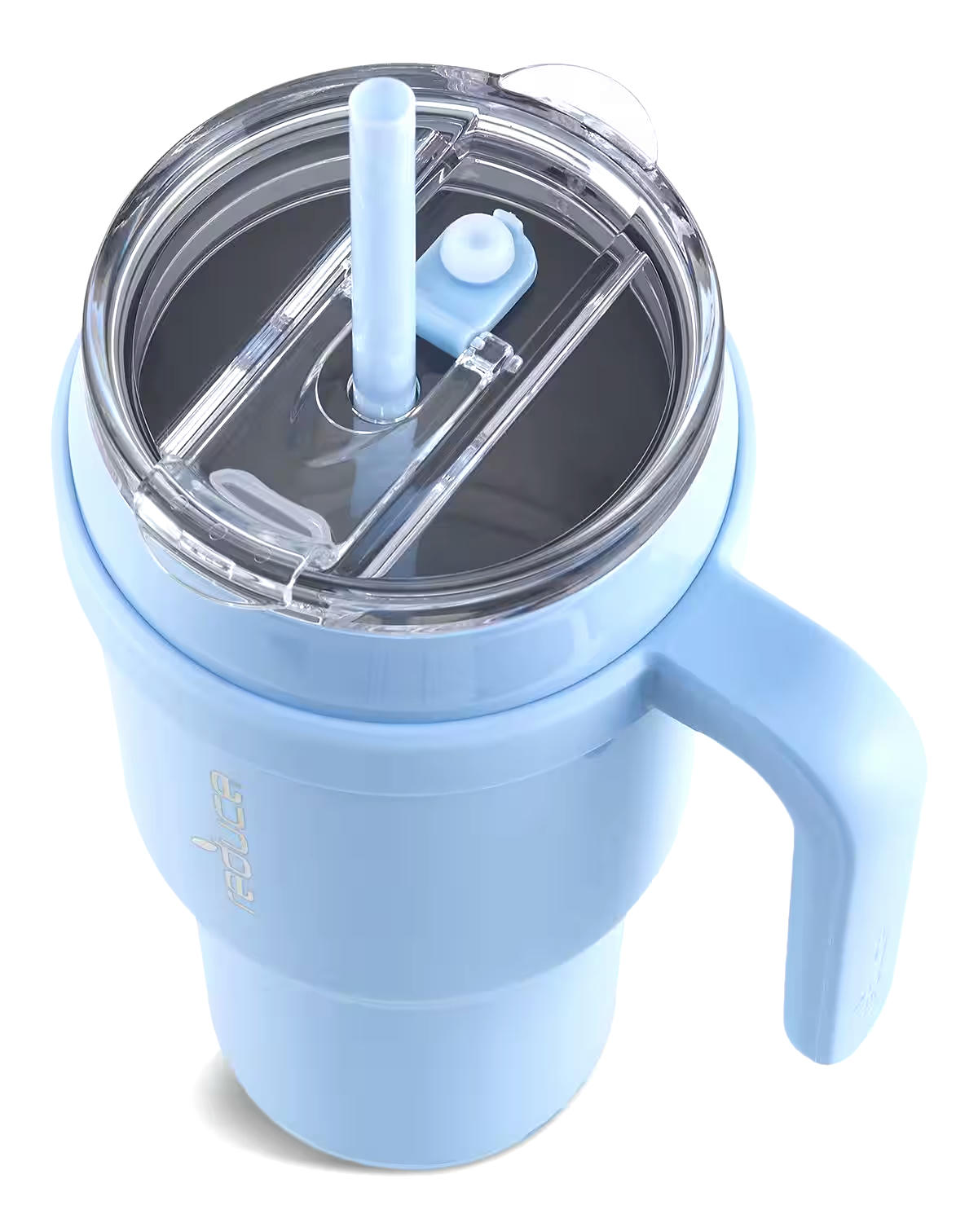 Reduce Insulated Stainless Steel Tumbler with 3-1 Lid with Straw, 1.1-L, Glacier