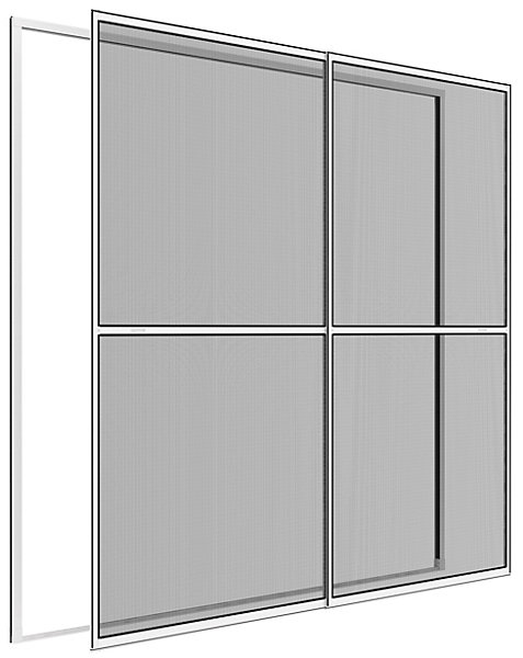 Moustiquaire coulissante aluminium blanc 230 x 240 cm - Easy Life