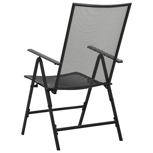 NNEVL Folding Mesh Chairs 4 pcs Steel Anthracite