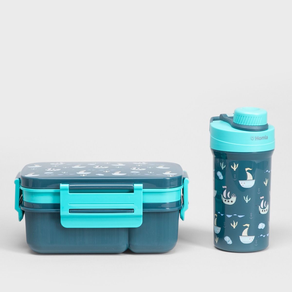 Zestaw lunchbox B2 CAIRO granatowy z kubkiem 1,8l   0,5l