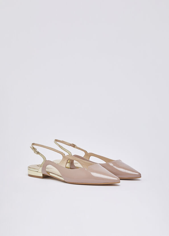 Slingback in vernice