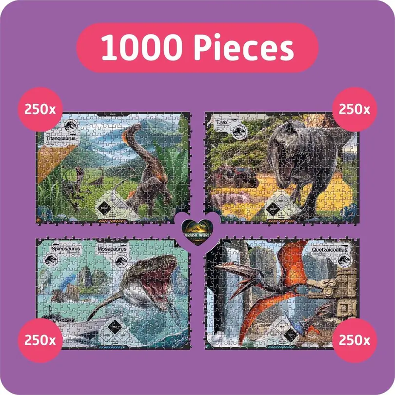 Puzzle 1000er-Set Jurassic World Rebirth