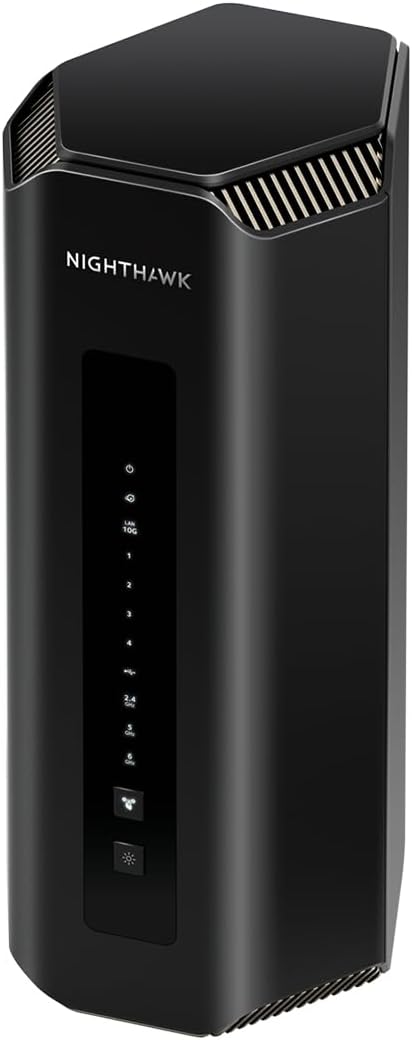 NETGEAR Nighthawk Tri-Band WiFi 7 Router (RS700S) - Router Only- BE19000 Wireless Speed (up to 19 Gbps) – 10 Gig Internet Port - Covers up to 3 500 sq. ft. – 1-Year Armor & Free Expert Help
