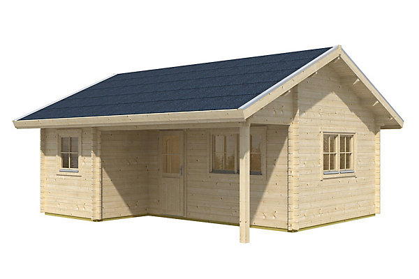 Chalet de loisirs SKAN HOLZ St. Moritz 600x500cm, 45mm, chalet de base, toit non isolable
