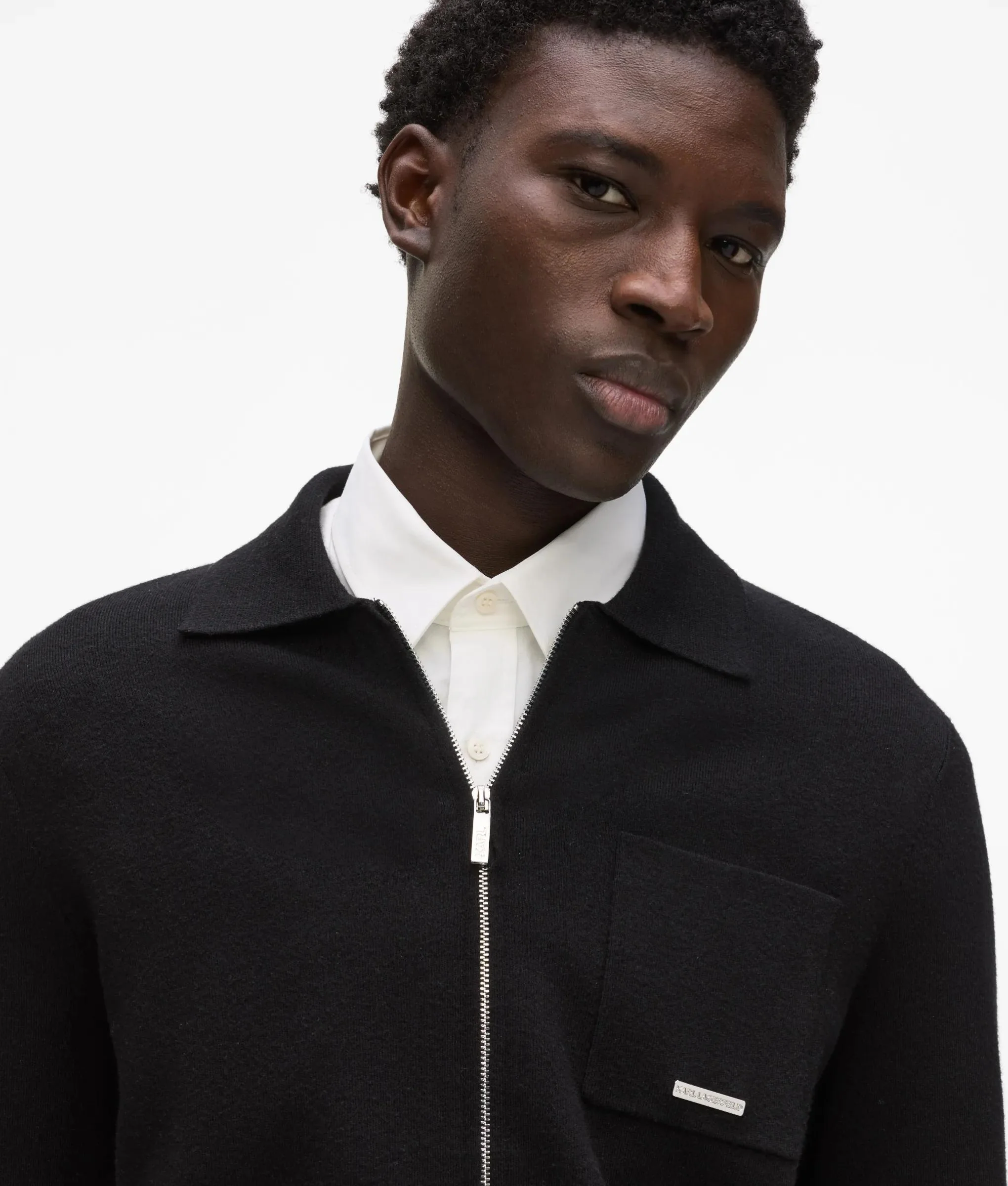 Veste en maille avec fermeture zippée