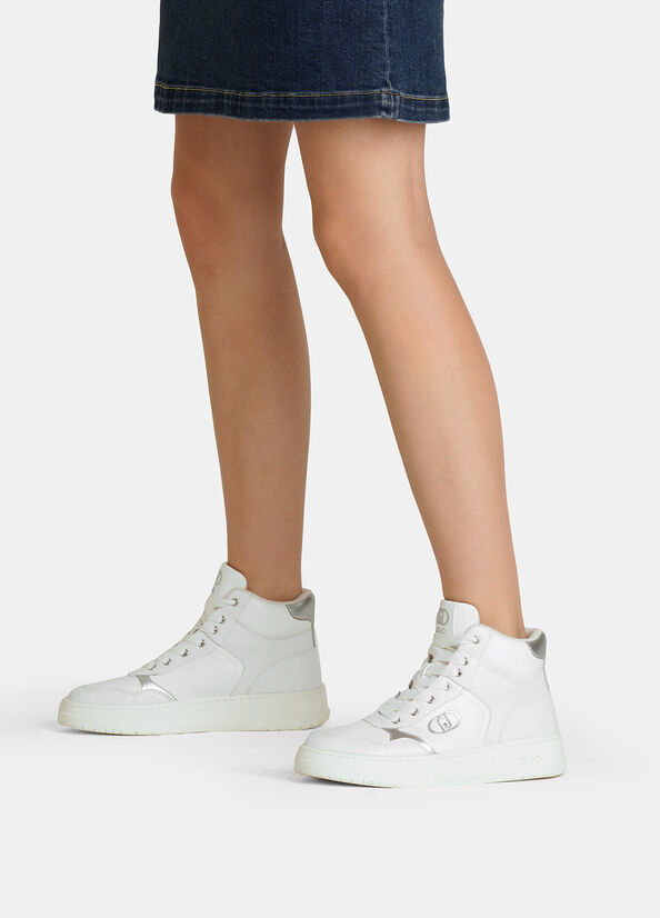 Sneakers basket in pelle