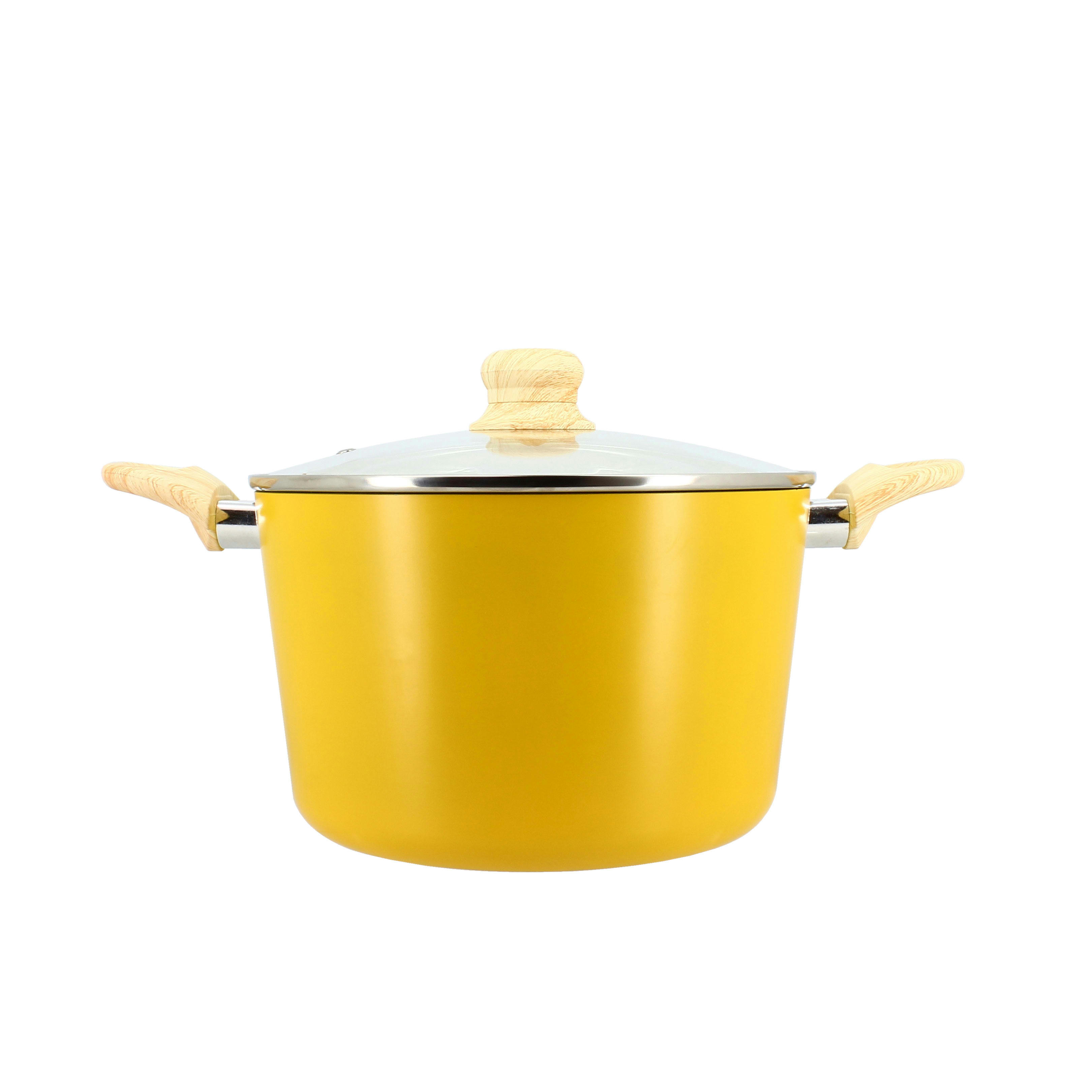 COLORAMA - Faitout en aluminium Ø24cm jaune - compatible induction