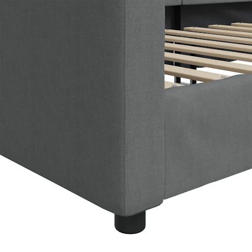 NNEVL Day Bed Dark Grey 90x190 cm Fabric