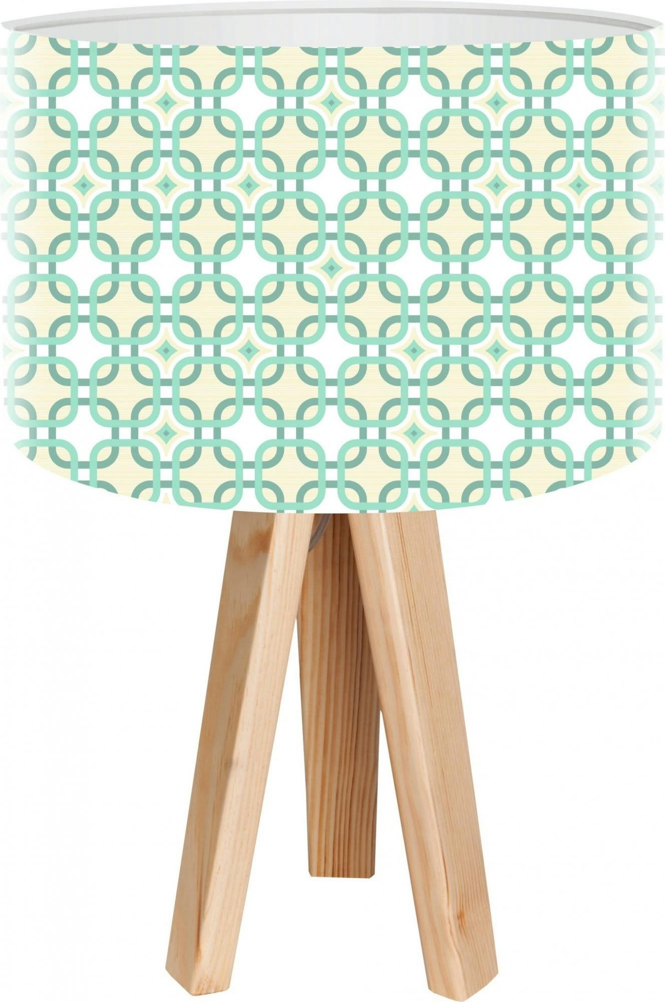 STAMPS - Lampe de chevet Bois Vert 30x30x45 cm