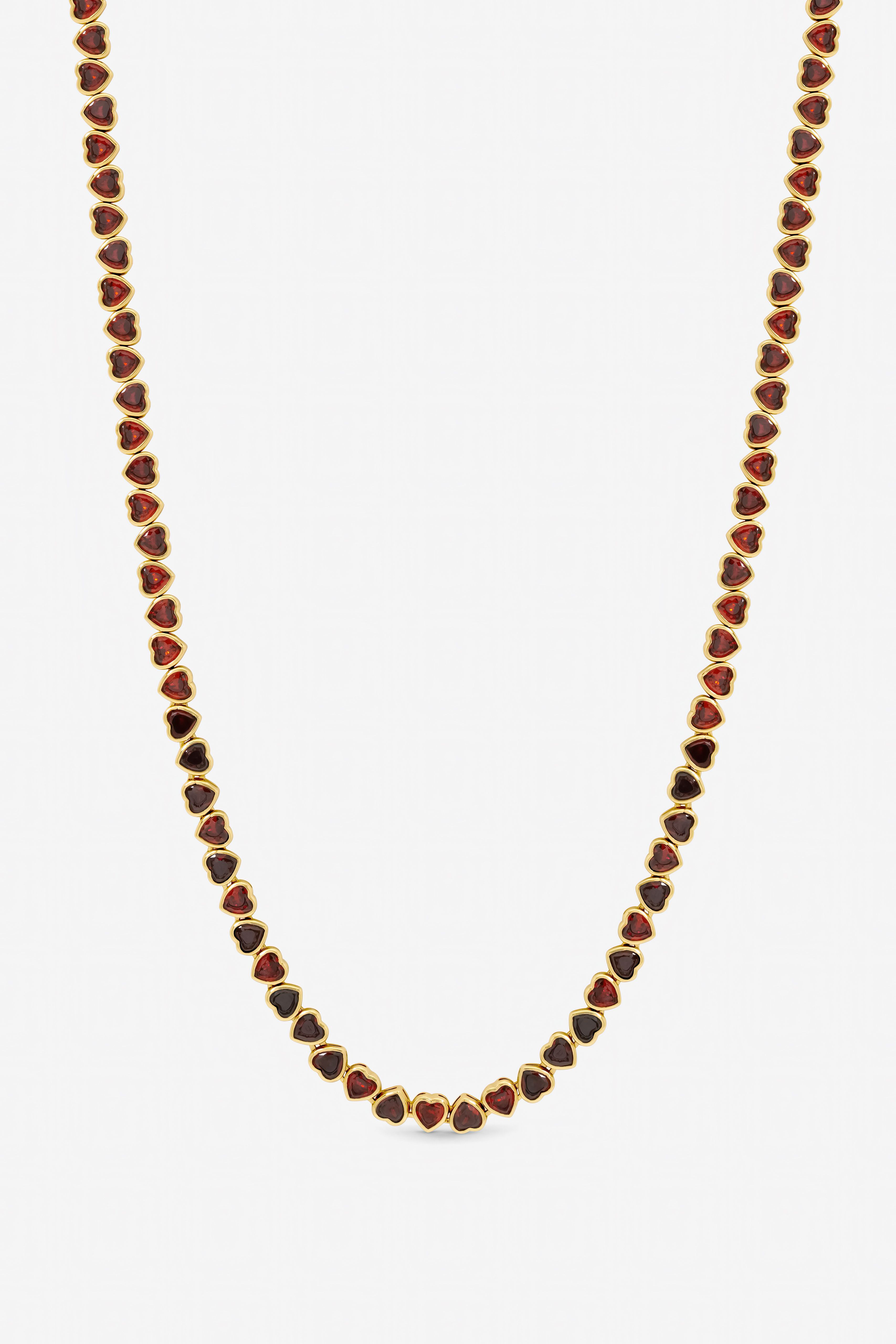 Jon Richard Gold Plated Cubic Zirconia Red Heart Allway Necklace