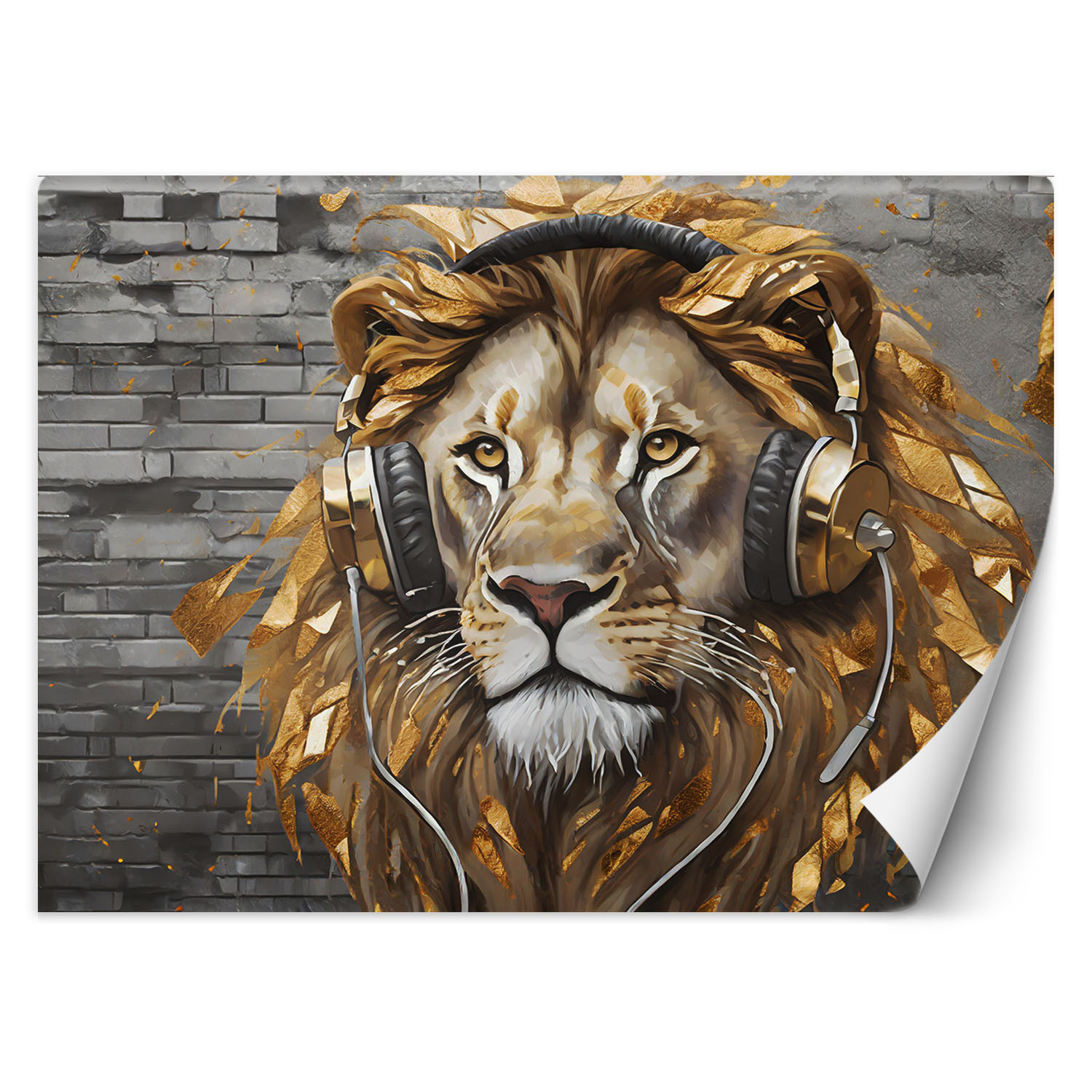 Feeby Fototapeta, Lew Pop Art Muzyka 150x105