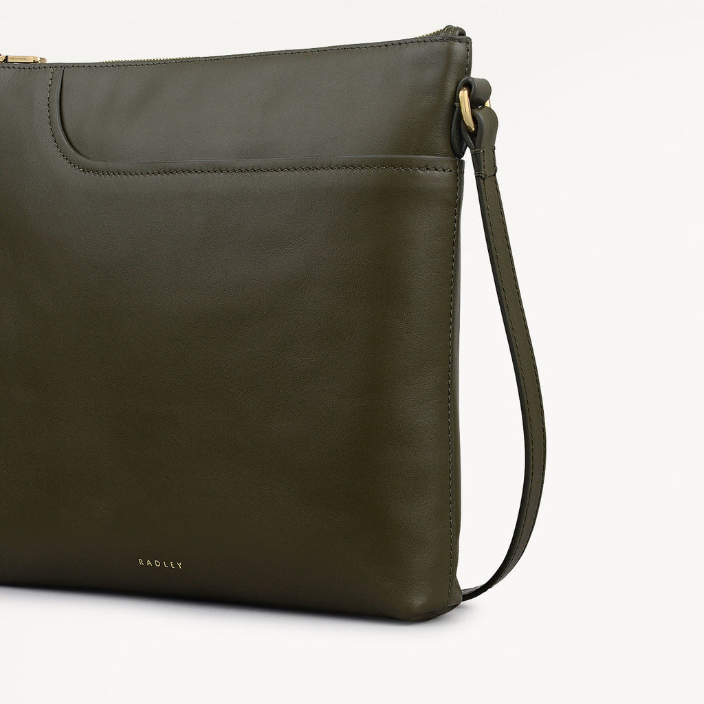 Pockets - Large Ziptop North-South Cross Body Bag