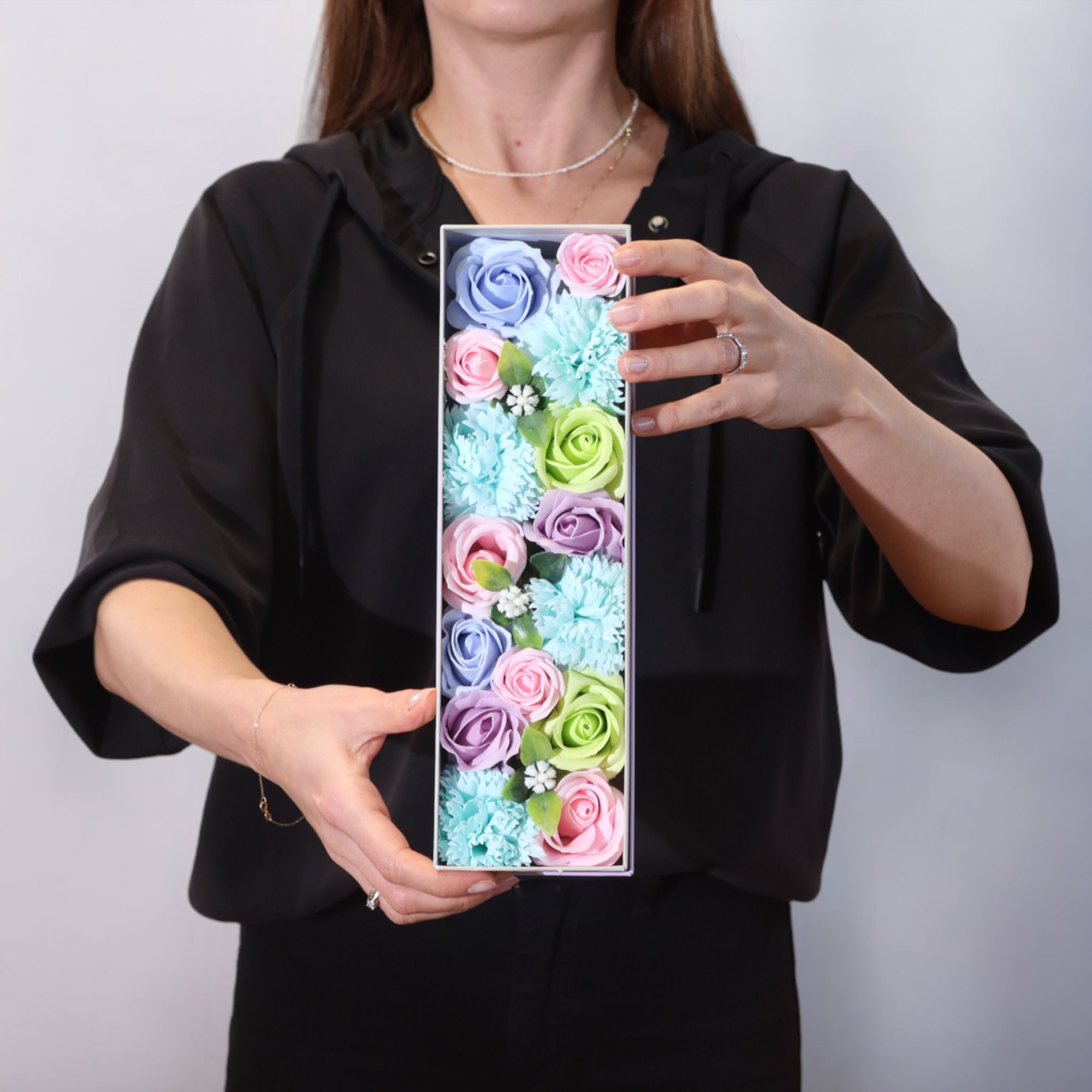Serenityy Serenityy Soap Flower Long Box - Blue