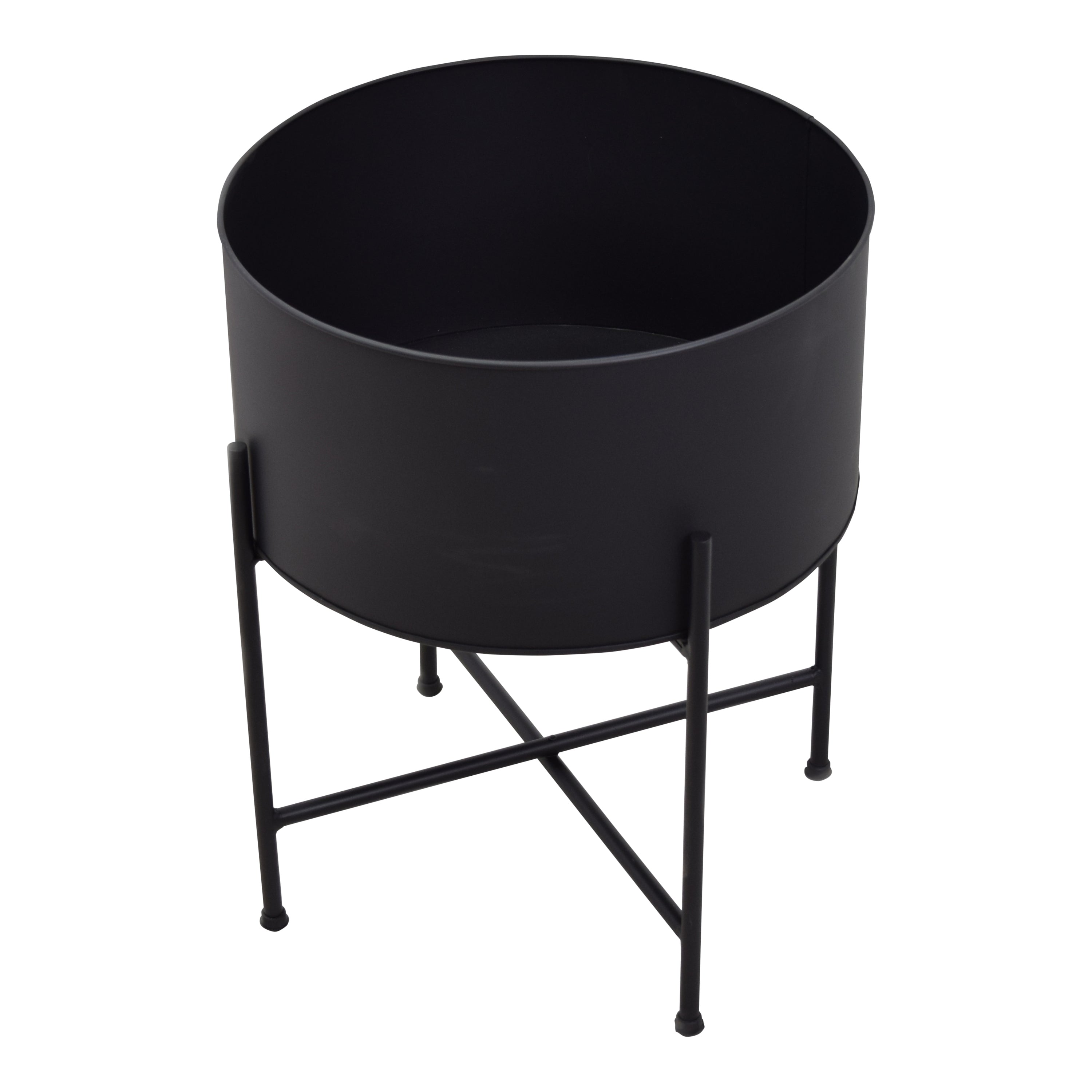 LOFT42 Flora Plantenbak Rond - Metaal - Mat Zwart - Ø40