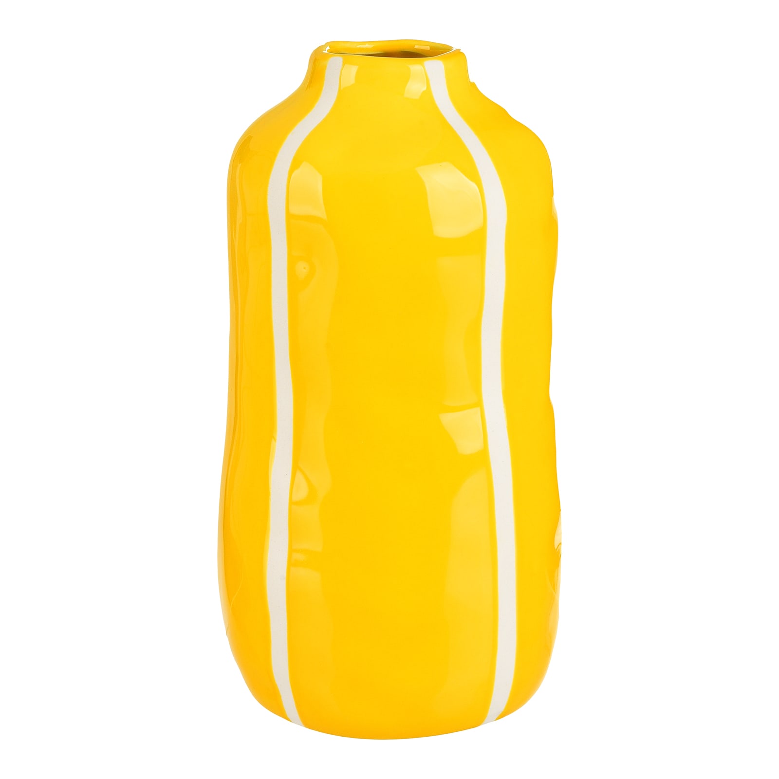 Vase Gelb, ⌀ 10 cm, H 210 mm