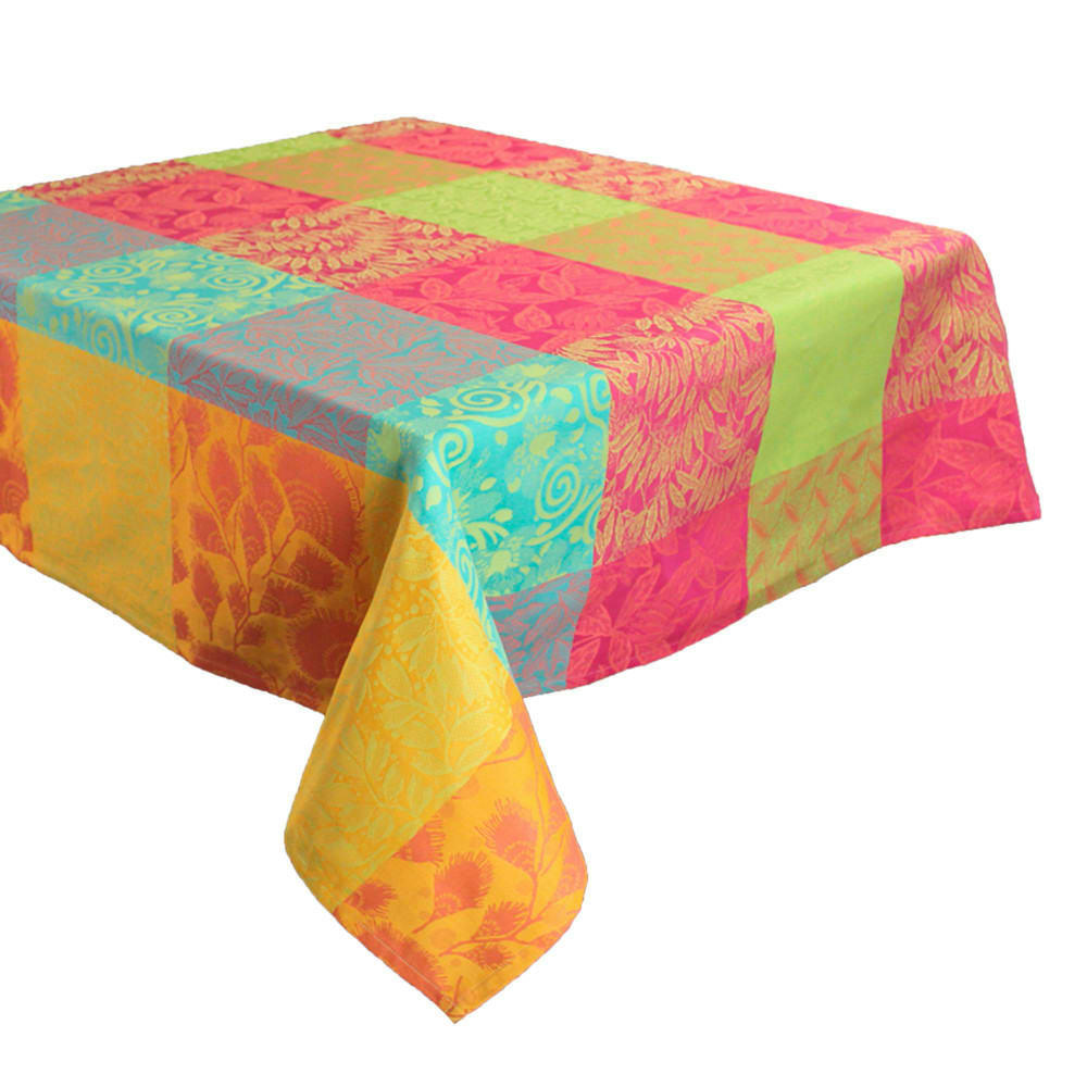 MILLE BUISSONS FLORAISON - Nappe  pur coton multicolore 180x250