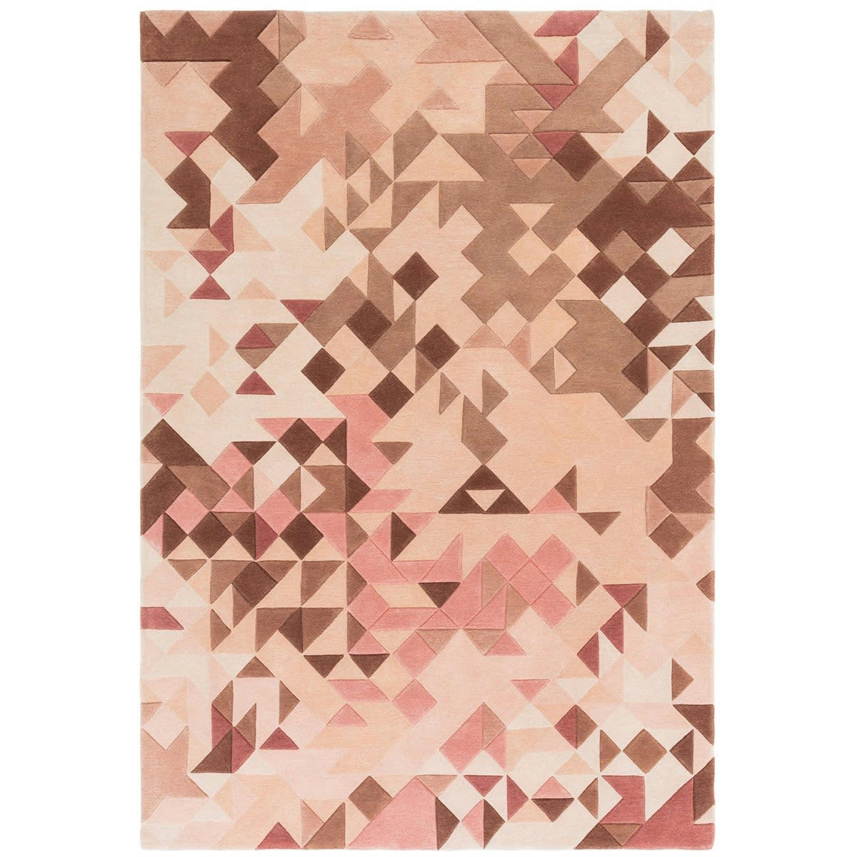 MYSTERIA - Tapis de salon en Laine Rose 160x230 cm