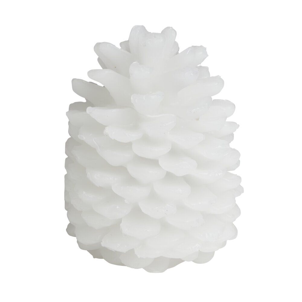 Pomme de pin effet cire à LED blanc Ø10xH12cm