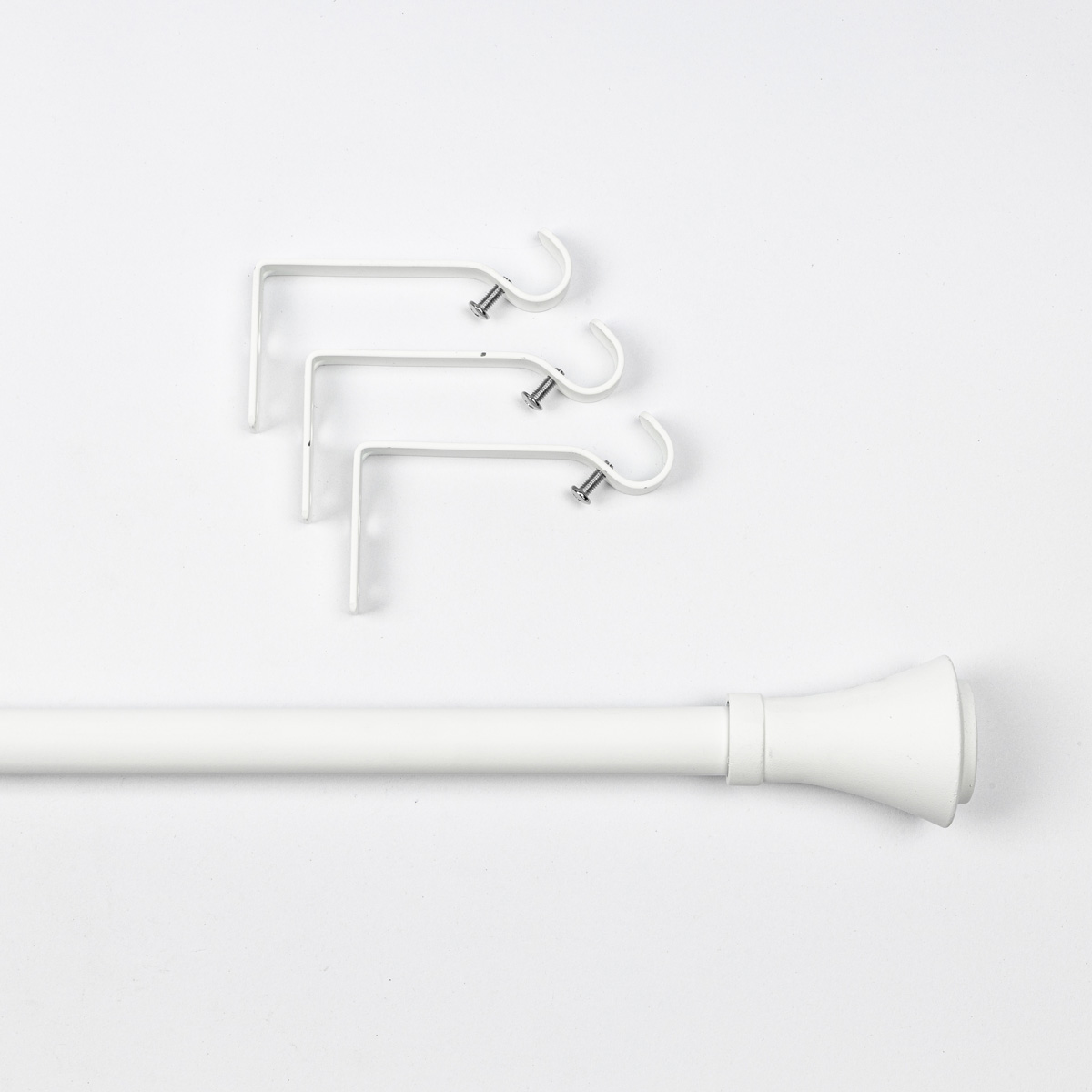 Kit varão extensível branco 120-210cm