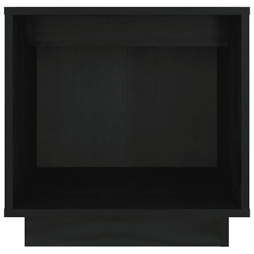 NNEVL Bedside Cabinets 2 pcs Black 40x30x40 cm Solid Wood Pine