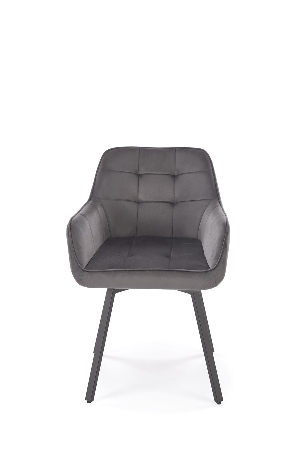 Krzesło tapicerowane K588 VELVET szare obracane