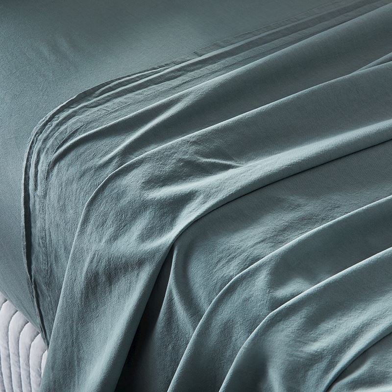 Stonewashed Cotton Sage Sheet Separates