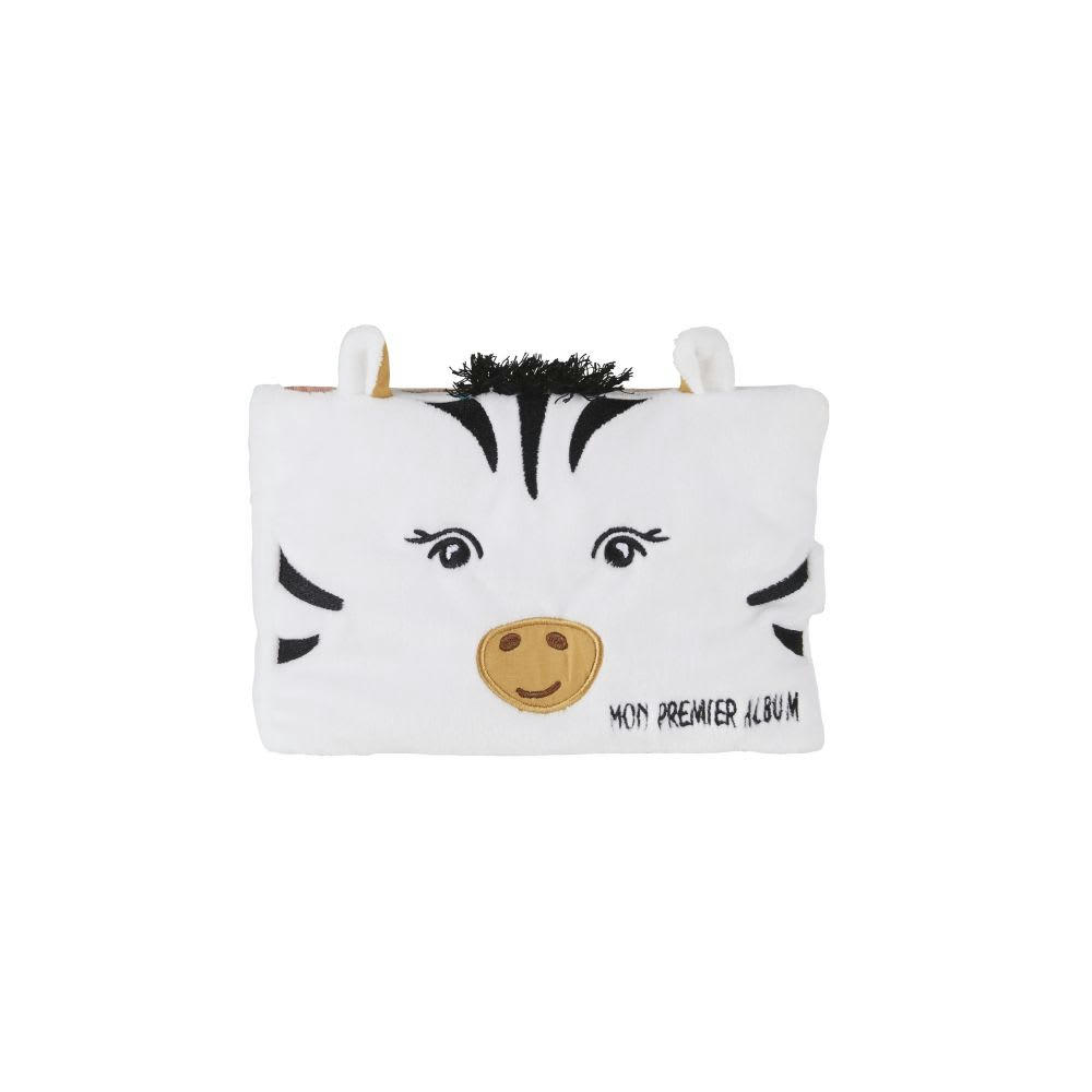 MADRID - Livre photo zèbre en tissu multicolore