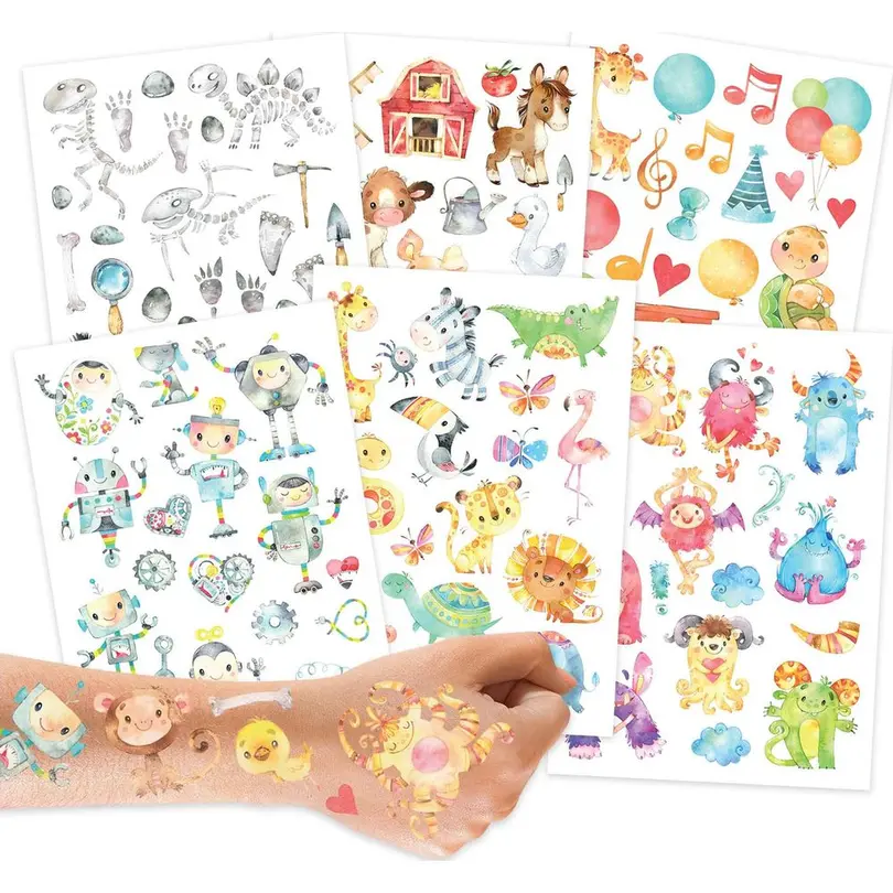 Sticker 6er-Set Roboter und Monster