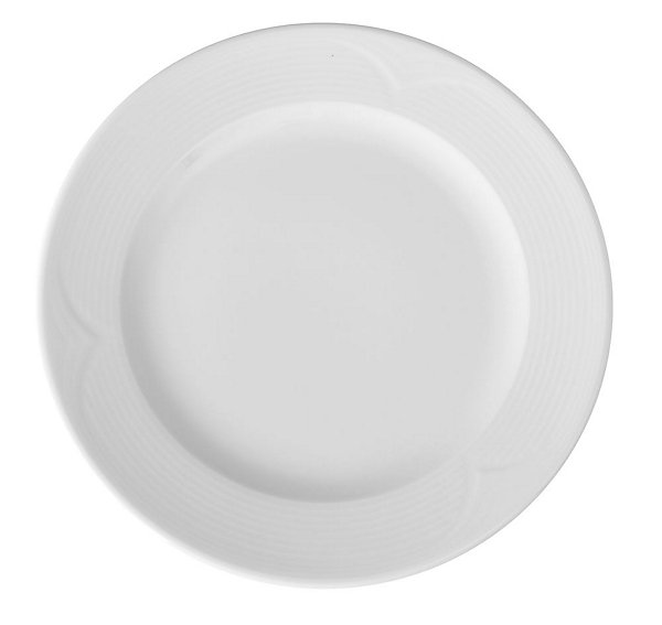 Assiette plate porcelaine blanche simple 260 mm - Lot de 12 - Hendi