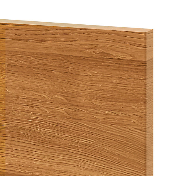 Façade de cuisine 3 tiroirs et 1 casserolier Chia décor chêne fumé l. 40 cm x H. 72 cm GoodHome