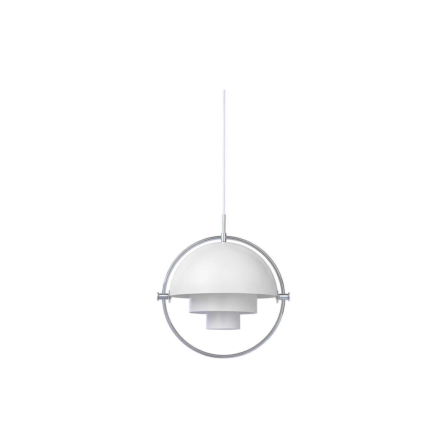 Multi-Lite Pendant, white semi matt/chrome