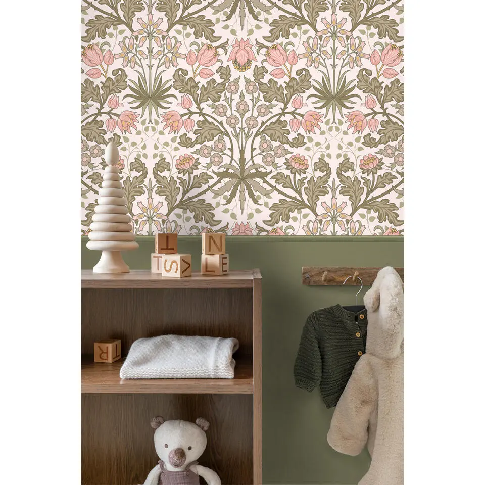 ESTAhome behang - vintage bloemen in art nouveau stijl