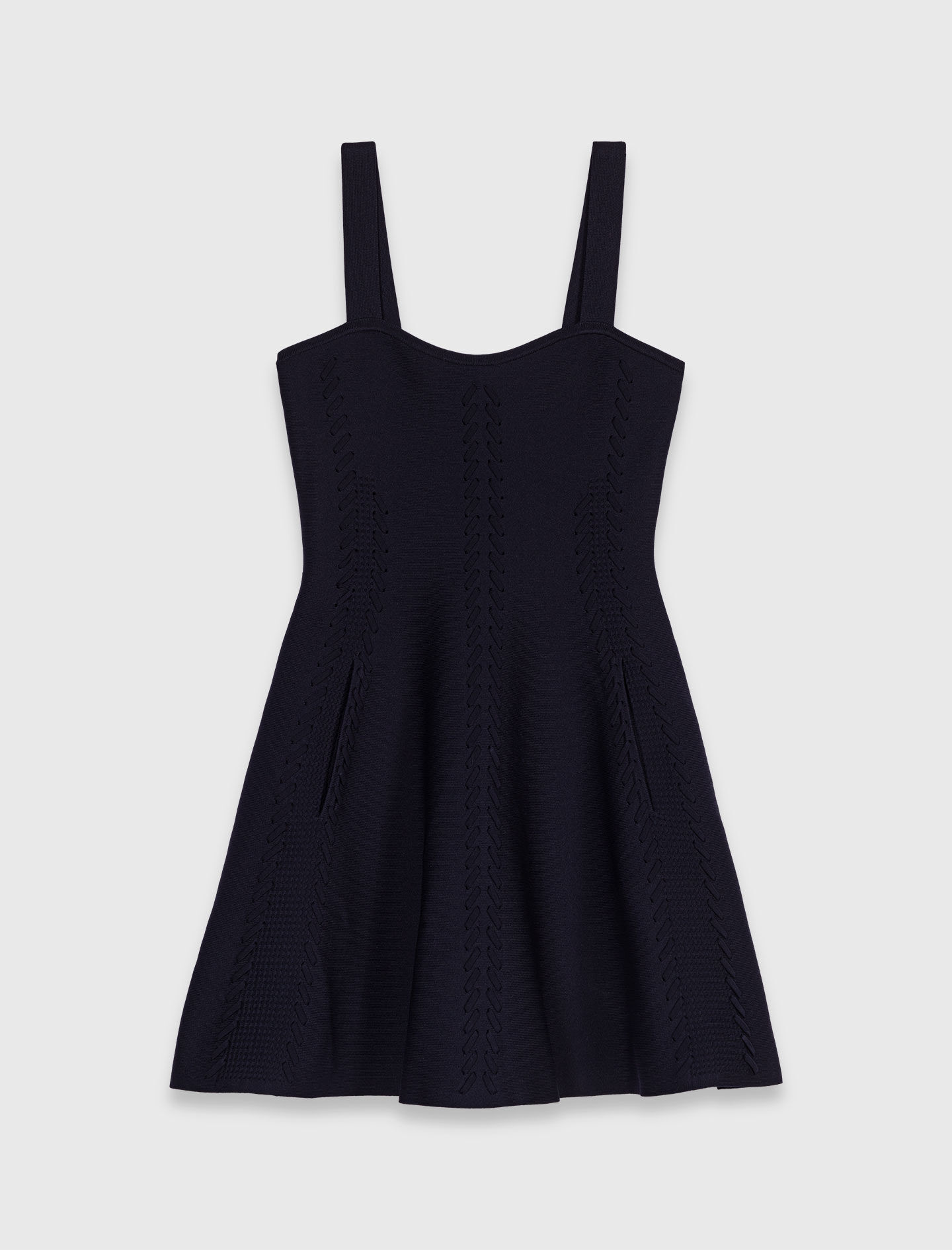 Robe patineuse courte en maille