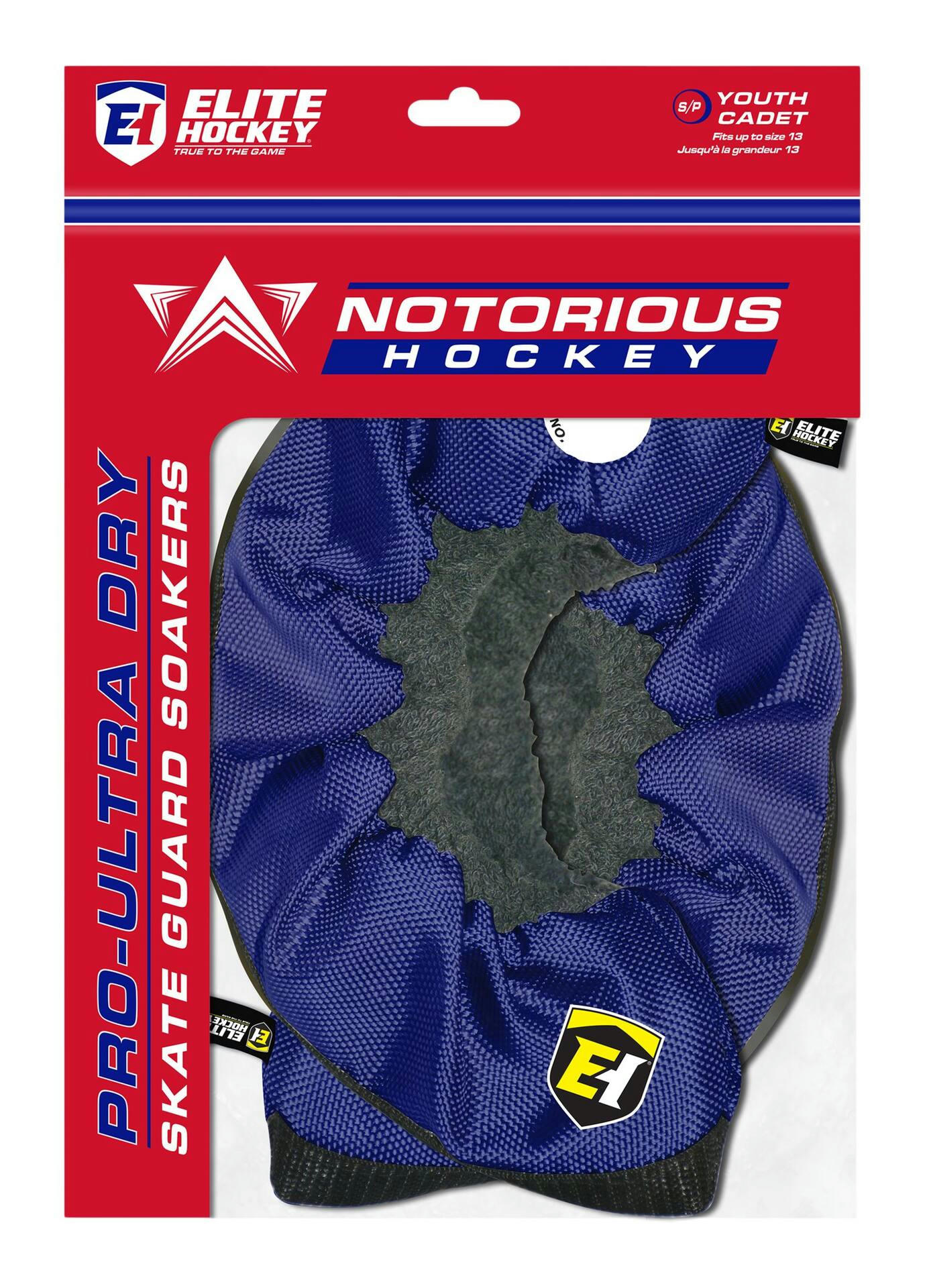 Elite Hockey Notorious Pro-Ultra Dry Soakers Skate Guards, Navy, Assorted Sizes