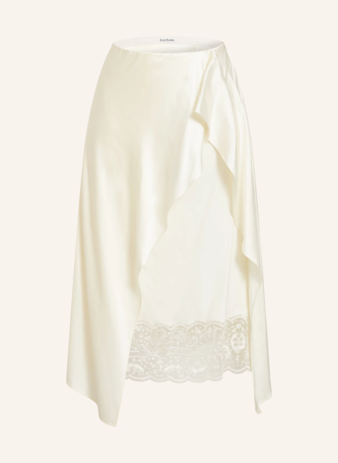 Acne Studios Satinrock mit Spitze