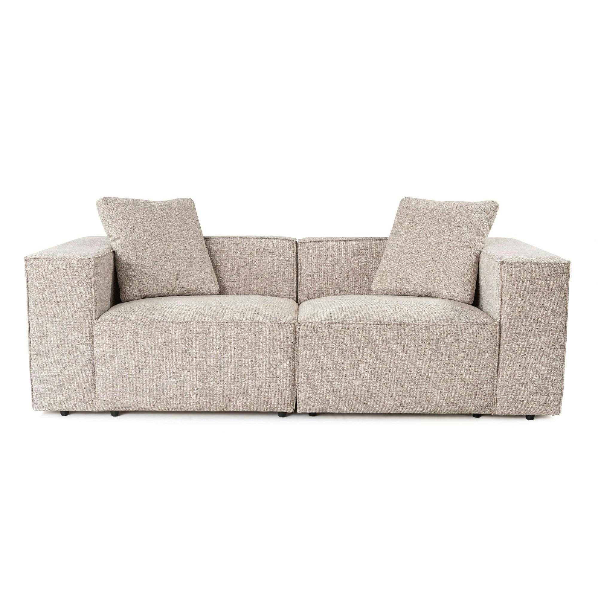 Canapé 3 places taupe design coutures apparentes OSTUNI