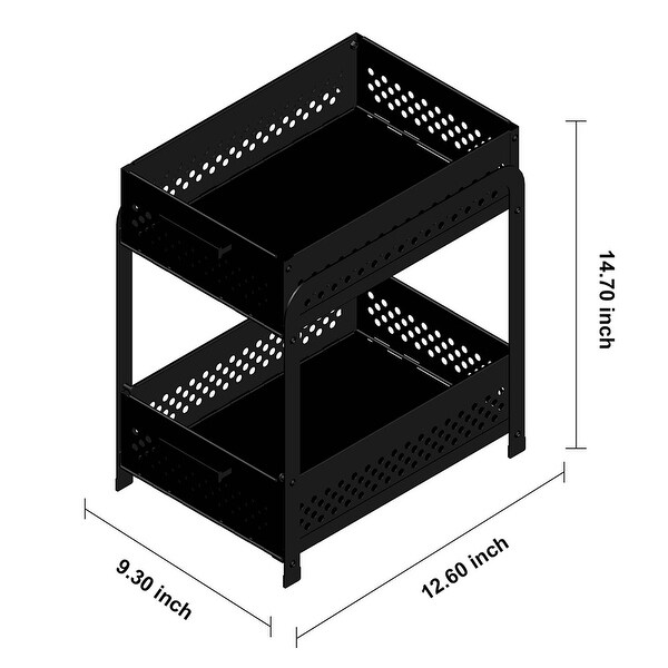 Multifunctional Double Layer Pull-out Under Kitchen Sink Organizer