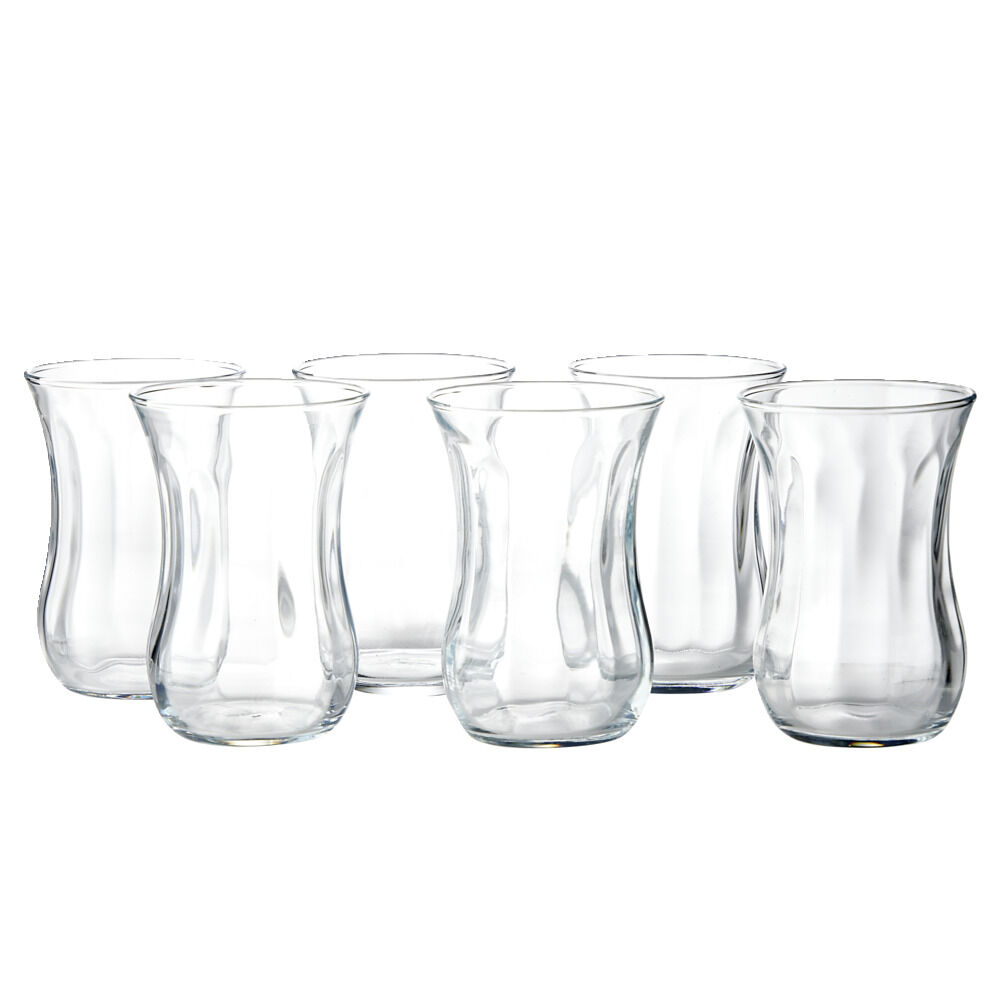 Lot de 6 verres à thé en verre 11,5cl H8,3cm