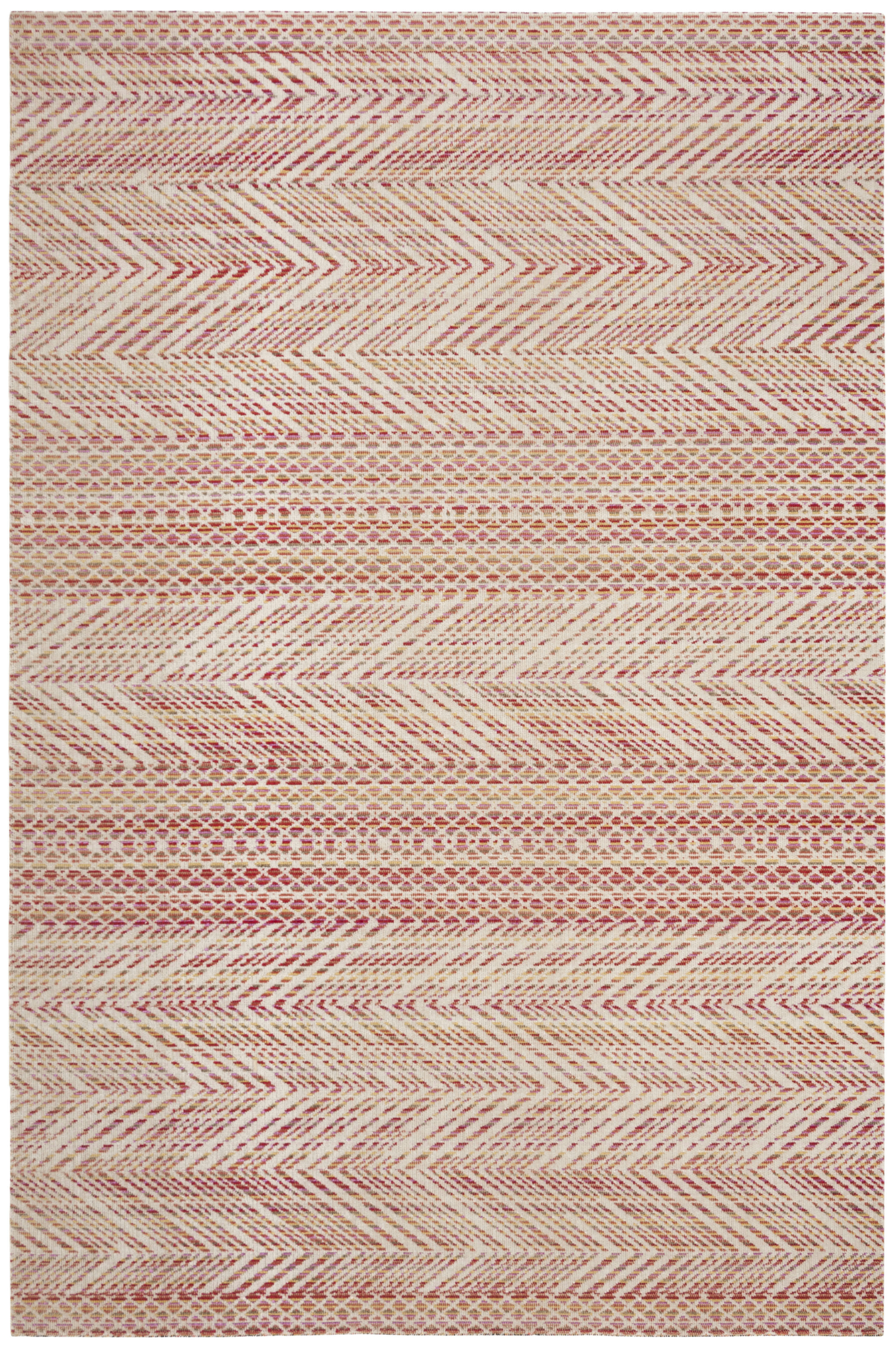 MONTAGE - Tapis interieur & exterieur en rose & multi, 122 x 183 cm