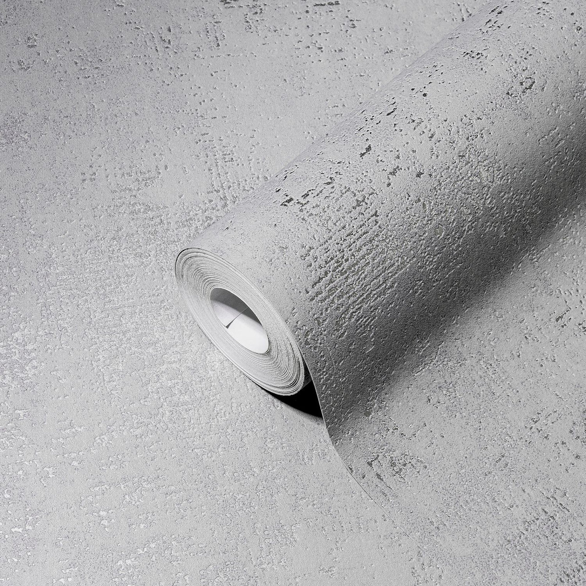 A.S. Création behang met structuur grijs en zilver - 53 cm x 10.05 m - AS-388323