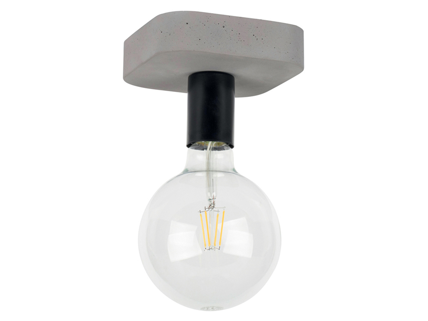 Lampa sufitowa Fortan betonowa szara
