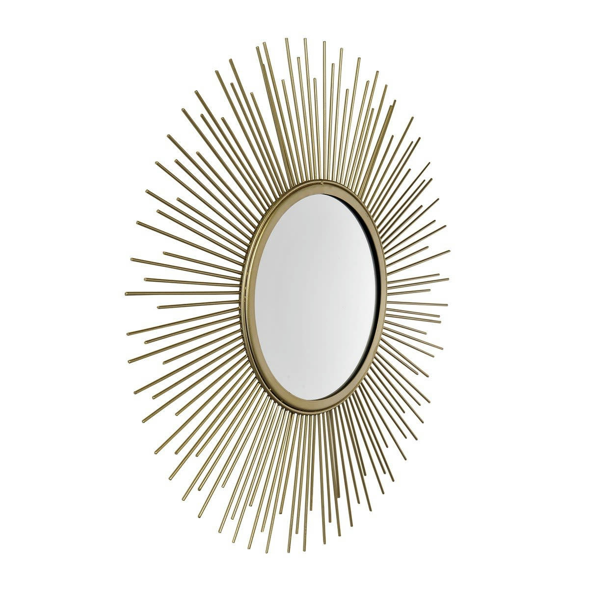 - Miroir soleil pic doré en métal or