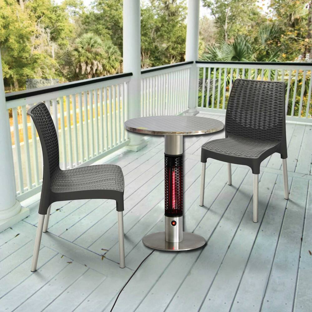 EnerG+ Infrared Electric Patio Heater, Brass Bistro Table