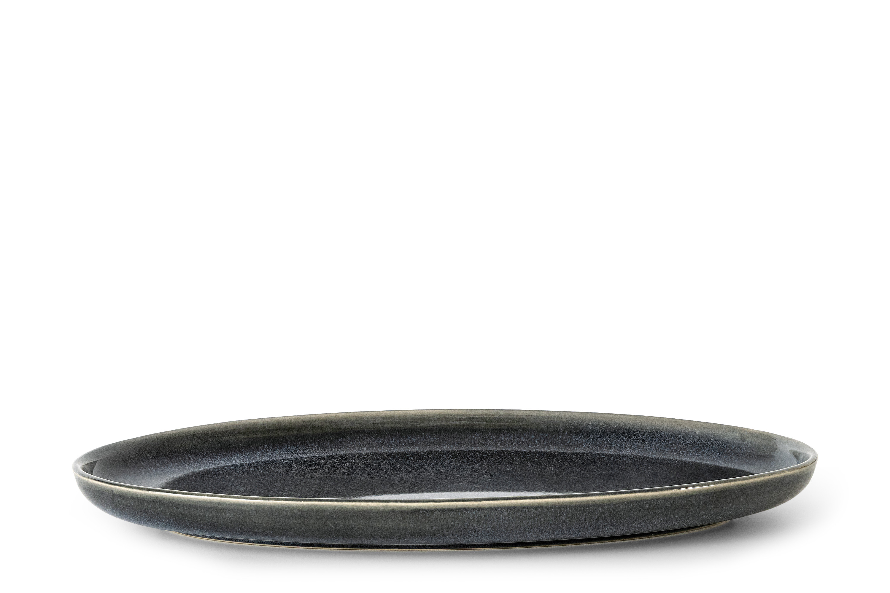KONSIMO EDA Półmisek ceramiczny do serwowania, styl loft, niebieski