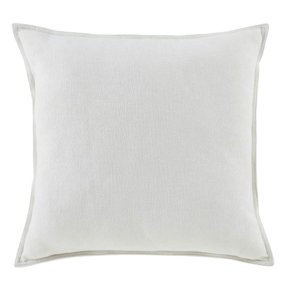 - Coussin en chenille blanc uni 60x60