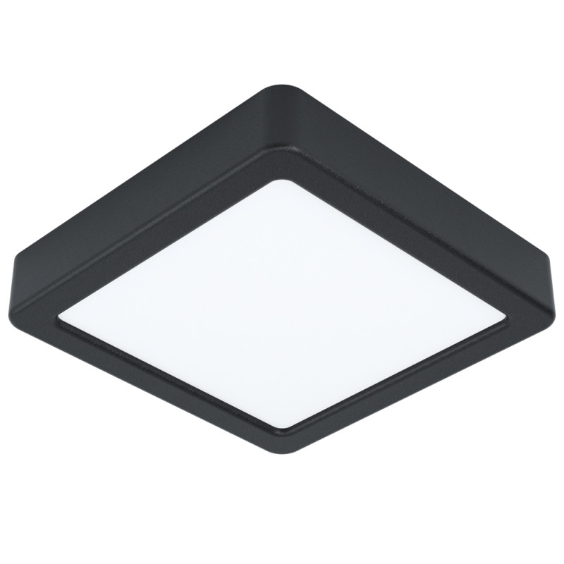 Plafonnier LED Fueva 5 noir 16 x 16 cm 4000 K 11 W EGLO