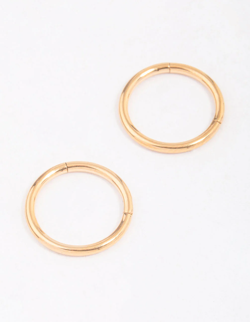 Gold Plated Surgical Steel Sleeper Hoop Earrings 10mm