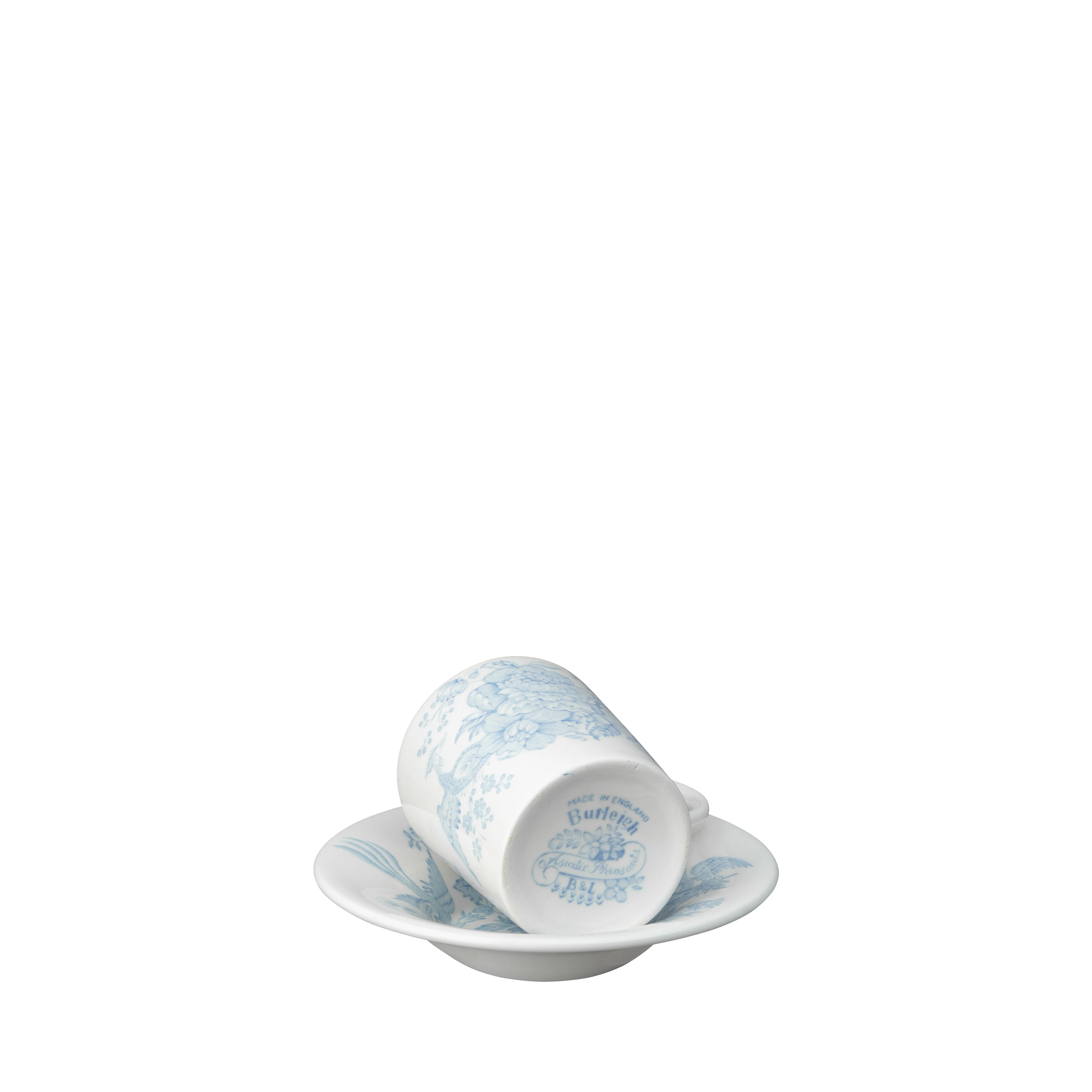 Blue Asiatic Pheasants Espresso Saucer