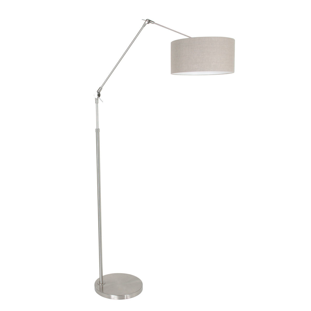 Steinhauer vloerlamp prestige - 1 lichts - 145x 250 cm - mat chroom grijs